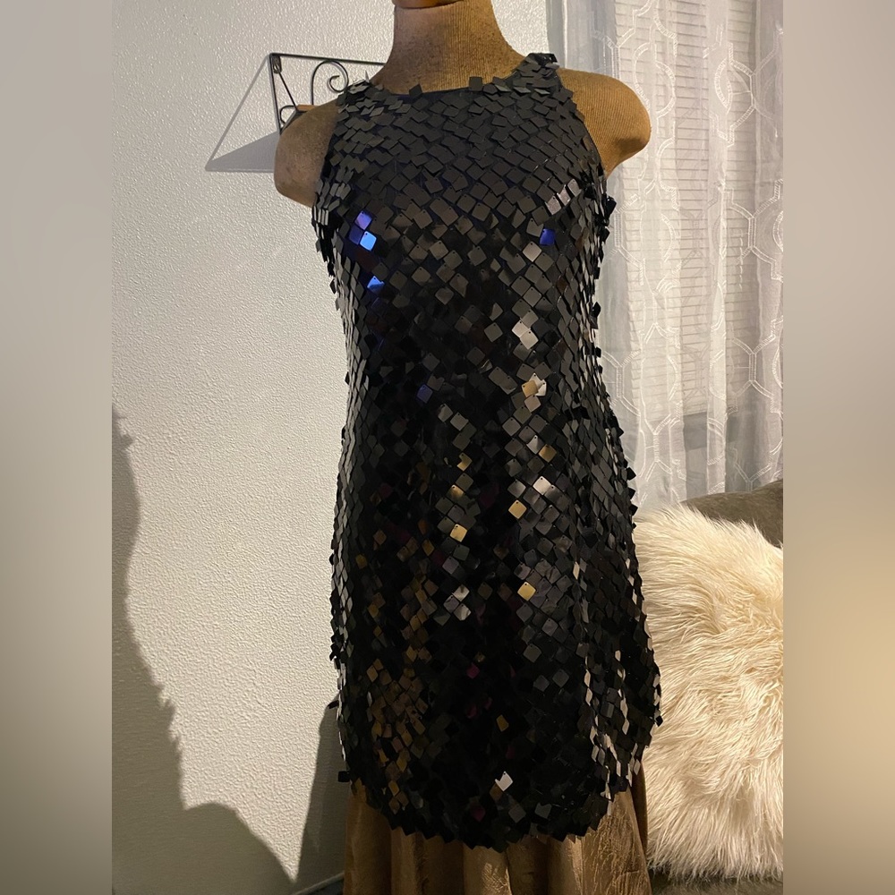 White House Black Market Black Sequined Dress
